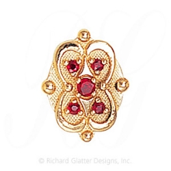 GS538 R - 14 Karat Gold Ruby Slide 